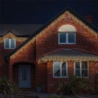 Xmas Haus Icicle Lights 60/40/20 Drop White 5m/120 LED Warm White