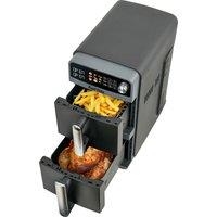 BiutiViita 10L Double Stack Air Fryer with Dual Basket 2 Drawers in Black