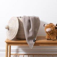 Native Natural Hoop Pattern Baby Beige Wool Blanket | Size: Small