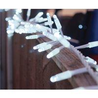 Xmas Haus Cluster Lights White Rubber IP65 5m /250 LED Cool White