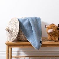 Native Natural Soft Blue Pure Wool Baby Blanket | Size: Small