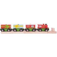 Bigjigs Rail Christmas Train - Other Major Wooden Rail Brands are Compatible