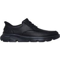 Skechers Men's Arch Fit Garza Leather Bungee Lace Slip-Ins Black | Size: 8