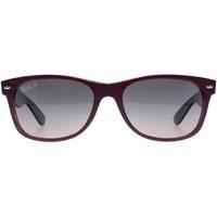 Ray-Ban Men's Rectangle Violet Grey Polarized New Wayfarer 2132 in Purple
