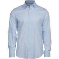 TEE JAYS Men's Luxury Stretch Long-Sleeved Shirt in Light Blue | Size: 2XL