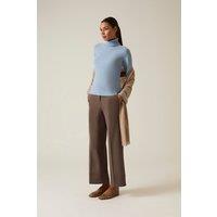 James Lakeland Women's Pale Blue Polo Neck Jumper | Size: 14