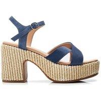 Moda In Pelle Women's 'Luchiia' Suede Heeled Sandals in Blue | Size: 7