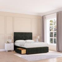 Sloomy Madison Divan Bed Base 2 Drawers 12 Footboard & 26 Struts Headboard in Dark Grey | Size: Small Double