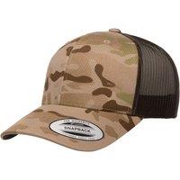 Flexfit by Yupoong Men's Multicam Retro Trucker Cap in Medium Beige