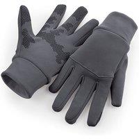 Beechfield Men's Sports Tech Softshell Gloves in Dark Grey | Size: Large/XL