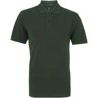 Asquith & Fox Men's Plain Short Sleeve Polo Shirt in Bottle Green | Size: 2XL