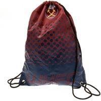 West Ham United FC Men's Fade Design Drawstring Gym Bag in Red