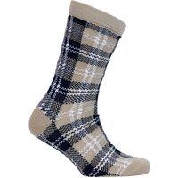 Trespass Men's Fergus Checked Socks in Light Stone | Size: 7-11