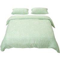 Living and Home 3Pcs Double Bedding Printed Duvet Cover with 2 Pillowcase Set in Green