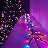 Samuel Alexander 12.4m 960 LED Christmas Cluster String Lights with Timer in Rainbow