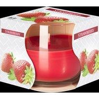 KDMD Scented Glass Jar Candle - Strawberry in Red