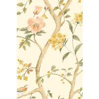 Hoopla Walls Bird Song - Autumn 10m Wallpaper in Yellow
