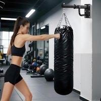 Gr8 Home Adjustable Boxing Punch Bag Wall Mounted Bracket in Black
