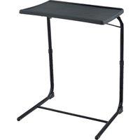Chums Folding TV Table Adjustable Height Portable Desk Tray with Cup Holder in Black