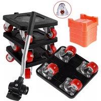 SPETLEK Heavy Duty Furniture Moving Wheels Set in Black