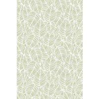 Hoopla Walls Zebra Leaf - Olive 10m Wallpaper in Green