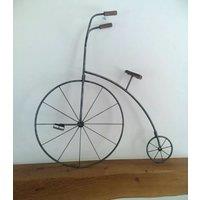 Inspirational Gifting Penny Farthing Bicycle Metal Wall Art in Black
