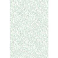 Hoopla Walls Zebra Leaf - Duck Egg Blue 10m Wallpaper