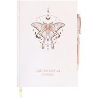 Something Different Daily Reflection Luna Moth Journal in Pale Pink