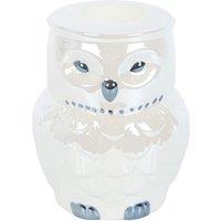 Something Different Iridescent Owl Oil Burner in White