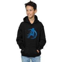 Marvel Boy's Avengers Endgame Dusted Logo Hoodie in Black | Size: 3-4 Years