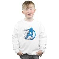Marvel Boy's Avengers Endgame Dusted Logo Sweatshirt in White | Size: 3-4 Years