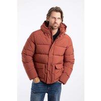 Weird Fish Men's Calderwood Heavy Weight Padded Jacket in Brown | Size: Large
