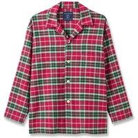 British Boxers Men's Gaia Tartan Brushed Cotton Pyjama Set in Burgundy | Size: Large
