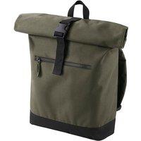 Bagbase Men's Roll-Top Backpack Rucksack Bag (12 Litres) Pack of 2 in Green