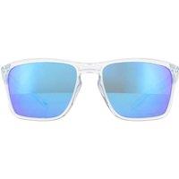 Oakley Men's Rectangle Polished Clear Prizm Sapphire Sylas Sunglasses