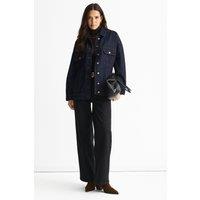 Gini London Women's Dark Indigo Denim Trucker Jacket | Size: 12