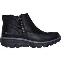 Skechers Women's EASY GOING Braided Zip Up Boot W/ Air-Cooled Mf Black | Size: 7