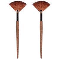 Dr. Botanicals Women's Coffee Ground Fan Brush Twin Value Savings Pack in White | Size: 100g