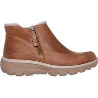 Skechers Women's EASY GOING Braided Zip Up Boot W/ Air-Cooled Mf Tan | Size: 4