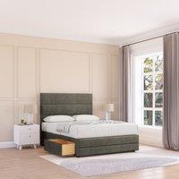 Sloomy Monaco Bed Base 4 Drawers 12 Footboard & 54 Floor Standing Headboard in Light Grey | Size: Small Double