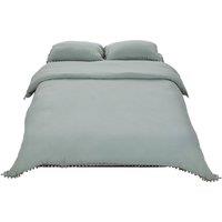 Living and Home 3Pcs Double Bedding Solid Duvet Cover with 2 Pillowcase Set in Green | Size: King