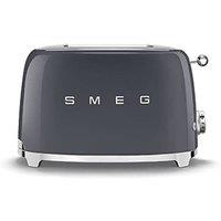 Smeg TSF01 Retro 2 Slice Toaster in Grey