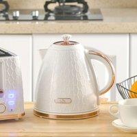 HOMCOM Electric Kettle, Fast Boil, 1.7L, 3kW, Auto Shut-off in Off-White