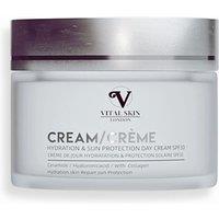 Vital Skin London Hydration & Sun Protection Day Cream SPF30 with Collagen Ceramide & Centella in Silver | Size: 50g
