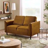 FurnitureboxUK Logan Fabric 2 Seater Sofa in Orange