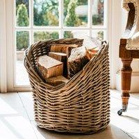 Ivyline Wicker Log Basket Round H42cm D42Cm in Natural