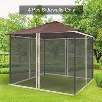 OUTSUNNY Universal Replacement Gazebo Mesh Netting Screen Walls in Beige