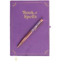 Something Different Book Of Spells Amethyst Crystal Notebook with Pen in Purple