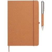 MidOcean Eleganote Leather Notebook & Pen in Beige