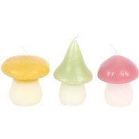 Something Different Mushroom Candles (Pack of 3) in Pink